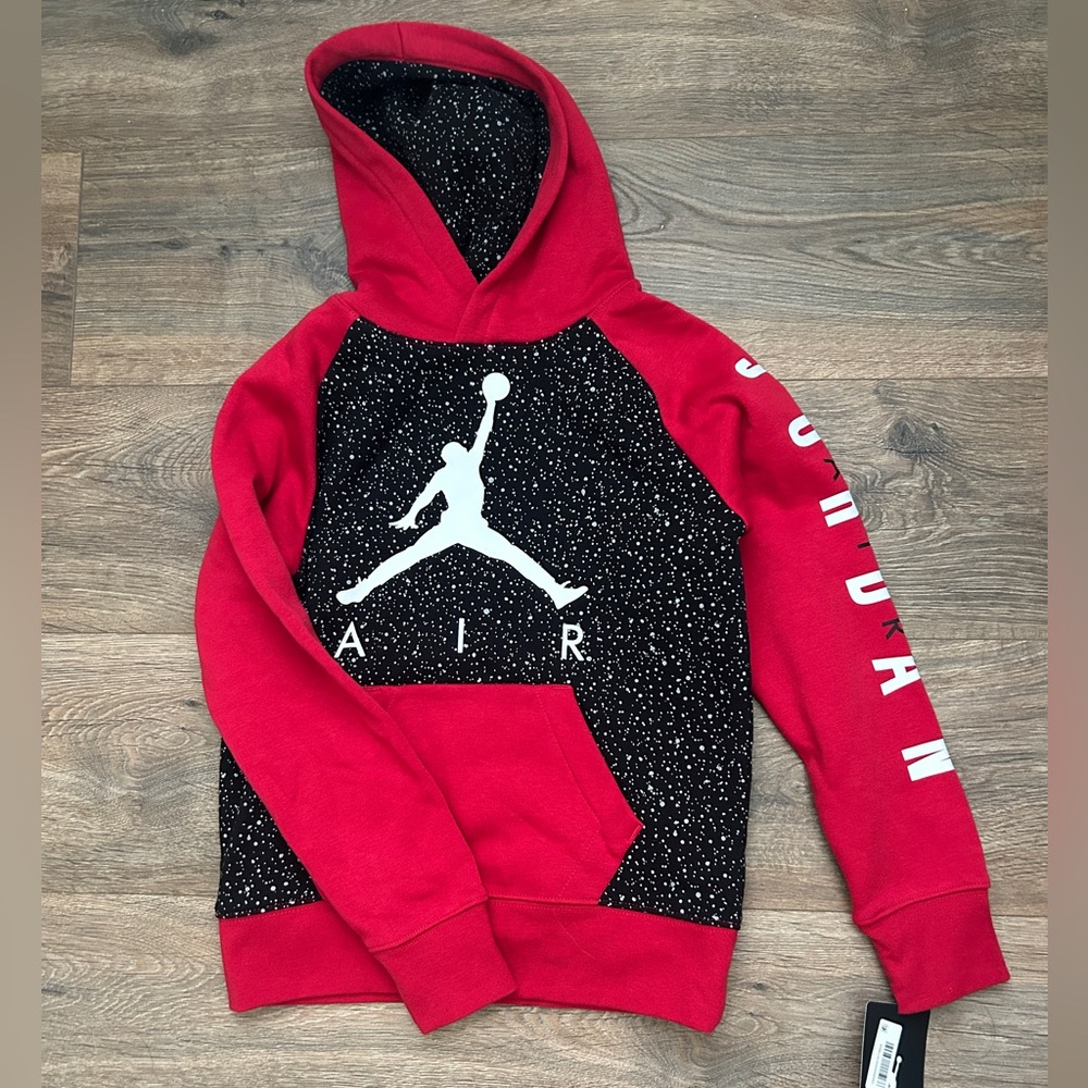 Jordan Black and Red Speckled Hoodie